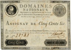 500 Livres FRANCE  1790 Ass.10av.1 TTB+