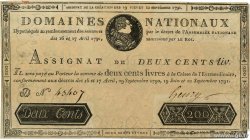 200 Livres Faux FRANCE  1791 Ass.17a TB+