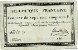 750 Francs FRANCE  1795 Ass.49a pr.TTB