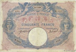 50 Francs BLEU ET ROSE FRANKREICH  1907 F.14.20 S