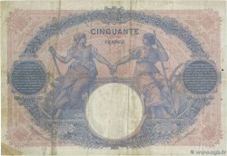 50 Francs BLEU ET ROSE Numéro spécial FRANCE  1917 F.14.30 TB+