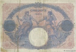 50 Francs BLEU ET ROSE Numéro spécial FRANKREICH  1917 F.14.30 fSS