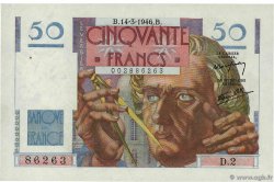 50 Francs LE VERRIER FRANKREICH  1946 F.20.01 fST