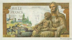 1000 Francs DÉESSE DÉMÉTER FRANKREICH  1942 F.40.14 fST+