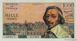 1000 Francs RICHELIEU FRANKREICH  1957 F.42.26 fVZ