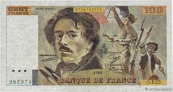 100 Francs DELACROIX modifié Faux FRANCE  1988 F.69.12x pr.TTB