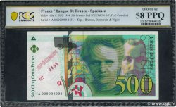 500 Francs PIERRE ET MARIE CURIE Spécimen FRANKREICH  1994 F.76.01Spn fST
