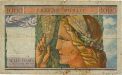 1000 Francs TRÉSOR PUBLIC FRANCIA  1955 VF.35.01 B