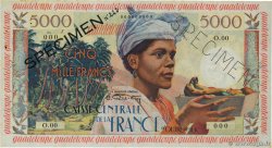 5000 Francs antillaise Spécimen GUADELOUPE  1960 P.40s