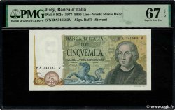 5000 Lire ITALIA  1977 P.102c FDC