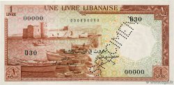 1 Livre Spécimen LEBANON  1952 P.055s UNC-