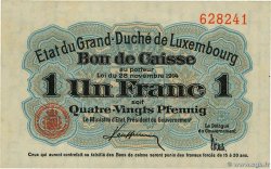 1 Franc / 80 Pfennigs LUXEMBOURG  1914 P.21