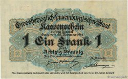 1 Franc / 80 Pfennigs LUSSEMBURGO  1914 P.21 AU
