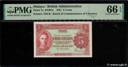 5 Cents MALAYA  1941 P.07a UNC