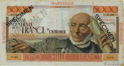 5000 Francs Schoelcher Spécimen MARTINIQUE  1946 P.34s XF