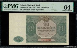20 Zlotych POLONIA  1946 P.127 q.FDC