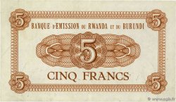 5 Francs RWANDA BURUNDI  1960 P.01a EBC+