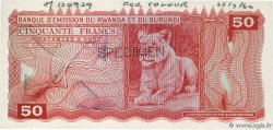50 Francs Épreuve RWANDA BURUNDI  1960 P.04cts fST