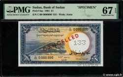 1 Pound Spécimen SUDáN  1961 P.08as FDC