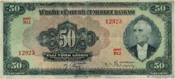 50 Lira TURKEY  1947 P.143 F