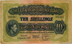 10 Shillings AFRICA DI L EST BRITANNICA   1950 P.29b