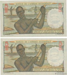 5 Francs Consécutifs FRENCH WEST AFRICA  1954 P.36 q.FDC