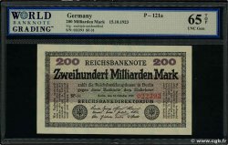 200 Milliarden Mark GERMANY  1923 P.121a