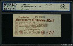 500 Milliard Mark GERMANIA  1923 P.127b q.FDC