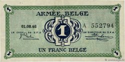 1 Franc BELGIUM  1946 P.M1a VF+