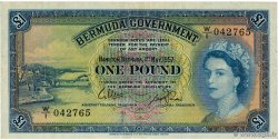 1 Pound BERMUDAS  1957 P.20b MBC+