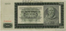 1000 Korun Spécimen BöHMEN UND Mähren  1942 P.13s SS