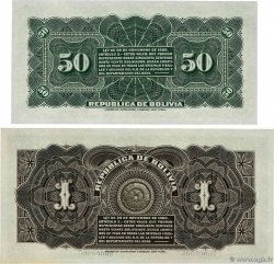 50 Centavos et 1 Boliviano Lot BOLIVIA  1902 P.091a et P.092a SC+