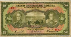 500 Bolivianos BOLIVIA  1928 P.126b q.MB