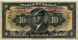 10 Mil Reis BRAZIL  1923 P.114a F+