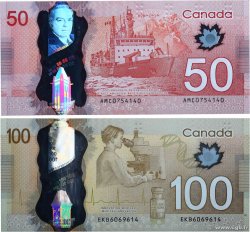 50 et 100 Dollars Lot CANADá
  2011 P.109a et P.110a FDC
