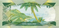 5 Dollars Petit numéro CARIBBEAN   1986 P.18m UNC