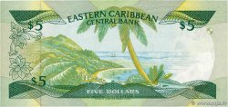 5 Dollars Petit numéro EAST CARIBBEAN STATES  1986 P.18m UNC