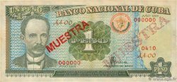 1 Peso Spécimen CUBA  1995 P.112s AU