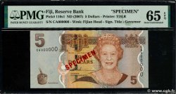 5 Dollars Spécimen FIJI  2007 P.110s UNC
