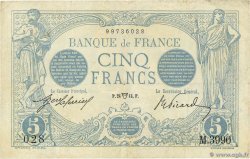5 Francs BLEU FRANCIA  1914 F.02.22 q.BB