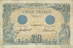 20 Francs BLEU FRANCIA  1912 F.10.02 MB