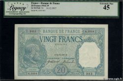 20 Francs BAYARD FRANKREICH  1917 F.11.02 VZ