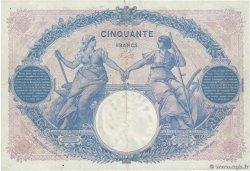 50 Francs BLEU ET ROSE FRANCE  1916 F.14.29 TTB