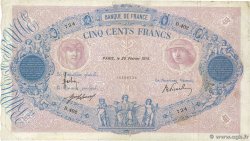 500 Francs BLEU ET ROSE FRANCE  1915 F.30.22a F+