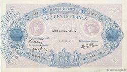500 Francs BLEU ET ROSE modifié FRANCE  1939 F.31.27 TTB+