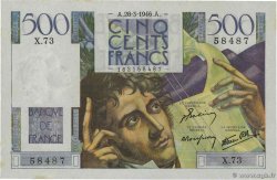 500 Francs CHATEAUBRIAND FRANKREICH  1946 F.34.05 fST+