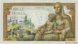1000 Francs DÉESSE DÉMÉTER FRANCE  1943 F.40.30 XF-