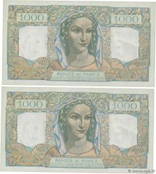 1000 Francs MINERVE ET HERCULE Consécutifs FRANCIA  1948 F.41.22 FDC
