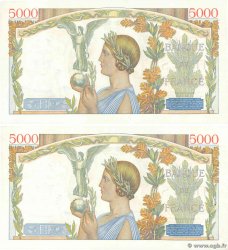 5000 Francs VICTOIRE Impression à plat Consécutifs FRANCE  1939 F.46.15 SUP