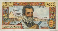 5000 Francs HENRI IV FRANCE  1958 F.49.06 TTB